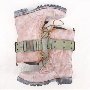 Givanno Combat Style Distressed Boots